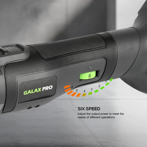 Badass 20V Cordless Oscillating Multi Tool With 15 Piece Accessory Kit And Rapid Charge Lithium Battery six speed dial for adjustable power.