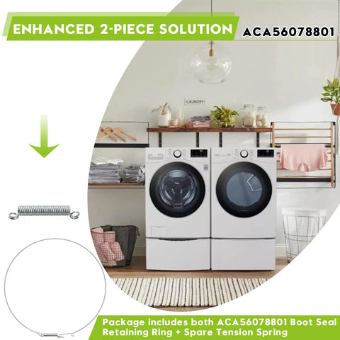 Washer Gasket Clamp Assembly With Spare Tension Spring Quick And Easy Repair Kit Includes Gasket Retaining Ring and Spring