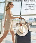 Magnetic Hat Clip For Travel On Bag Made From Genuine Leather With Strong N52 Magnet Keeps Your Hat Secure During Vacation And Commute