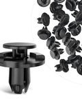 Close-up of 50 Piece Push Type Engine Cowl Bumper Fender Clips Replacement Kit Fits Nissan Altima Sentra Murano Maxima Xterra Infiniti