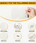 All In One Drywall Repair Kit With 12.2 Oz Putty 2 Inch And 4 Inch Patches Sanding Block Scraper Squeegees Gloves fixing issues