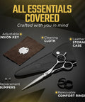 Pro Grade Hair Cutting Scissors 4.5 Inch Ultra Sharp Thin Blades 440C Steel with accessories including case and cloth