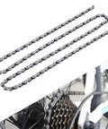 Lightweight Hollow Core Bicycle Chain For Mountain And Road Bikes, 8 And 9 Speed Compatible, fits 21 24 27 speed systems