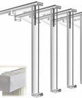 Four Pack Clear Valance Clip Brackets For Vertical Blinds Slick Invisible Mount Hidden Outside Track Replacement Hardware, 89x95mm