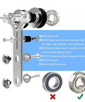 6 Foot Barn Door Hardware Sliding Track Kit In Stainless Steel Built Tough For Single Wood Door With Y Shape Hanger