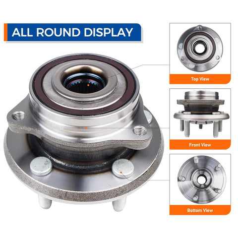 Front Wheel Hub And Bearing Assembly 513324 Compatible With Jeep Grand Cherokee and Dodge Durango, 5-lug, all round display