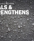 Close-up of waterproofed concrete showing water beads, illustrating the Certified Heavy Duty Ultra Concentrate Penetrating Concrete Sealer That Straight Up Waterproofs and Densifies Floors While Locking Out Moisture and Stopping Efflorescence to Give Your Slabs a Legit Rock Solid Finish.