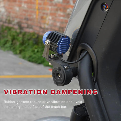 Close-up of vibration dampening feature on 2 Pack Aluminum Light Bar Mounts For Motorcycles And ATVs Fits 0.75 Inch 1 Inch And 1.25 Inch Bars Universal Roof Rack Roll Cage Clamp Bracket With Stable Mounting For LED Light Bars On Bull Bars Roll Cages And Roof Racks For Rugged Off Road Ready.