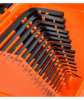 Get This Awesome SamLng 30 Pcs Hex Key Allen Wrench Set With Sae Metric Sizes From.028 To 3/8 Inch And.7 To 10 Mm Plus Long Arm Steel Hand Tools For Epic Repair Jobs And Super Smooth Maintenance Using Professional Gear That Slays The Competition. Hex key set in orange case, black long-arm steel wrenches labeled 3 to 8 mm