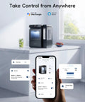Smart Nugget Ice Maker For Countertop With Smartphone App Control And A Spacious 1.14 Gallon Side Tank Serving Forty Pounds Of Fresh Crunch Ice Daily shows app interface with control options