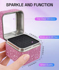 Open pink storage box for Pro Grade Nail Drill Bits Set With Storage Box, 25 Precision Tungsten Carbide Ceramic Cuticle Bits