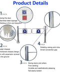 Hard As Nails Stainless Steel Automatic Closing Safety Gate Heavy Duty Industrial Barrier For Warehouses spring-loaded components and signage.