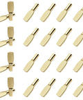 Heavy Duty Gold Plated Shelf Pegs 30 Piece Set 6mm Spoon Support Pins For Adjustable Cabinets Display Racks Top Tier Solid Build Quick Swap Storage Fixtures