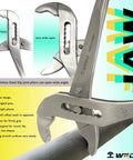 WEDO stainless steel groove-joint pliers, 12-inch adjustable water pump pliers with V-jaw