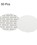 PATIKIL 51mm foam lid liner discs; white, 2 pcs shown (front plain, back with 'sealed for your protection' print)