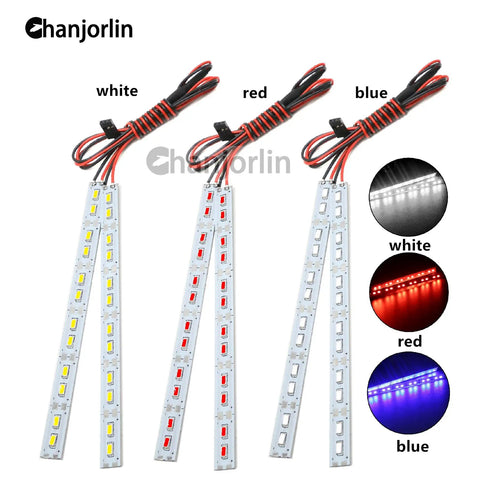 24 LED Aluminum RC Car Chassis Light Strip For 1 8th 1 10th 1 16th Scale Trucks And Buggies, 5V To 8.45V, red, blue, white