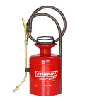 1-Gallon Tri-Poxy Steel Sprayer With Wide Mouth Opening, Adjustable Brass Nozzle, Red Tank for Lawn and Garden Tasks