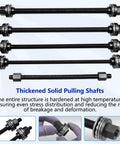 5 pulling spindles of 50 Piece Universal Pull And Press Sleeve Kit For Bearings Seals And Bushings Removal And Installation In Cars And Light Trucks