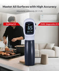 Infrared Temperature Gun For Meat And Auto Use With Adjustable Emissivity And High Low Alarms Digital Thermal Gun displayed in use