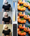 Softbox Lighting Kit 2Pack 20x28 Inch with 85W LED bulbs; model, shrimp, remote and color temp display for camera video lighting
