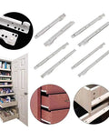Hella Smooth Ball Bearing Drawer Slides Side Mounted Two Section Heavy Duty Cabinet Tracks With Zero Wobble And Full Extension Cold Rolled Steel Design Built To Last Silent Glide Operation One Pair Of Twelve Inches.