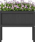 Raised Garden Bed With Drainage Hole Waterproof HDPE Elevated Planter Box With Legs Tough As Nails For Herbs Vegetables And Flowers