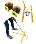 Pocket Size Golf Alignment Sticks And Swing Aid With Modular Ruler System for fixing stance and posture with golf accessories