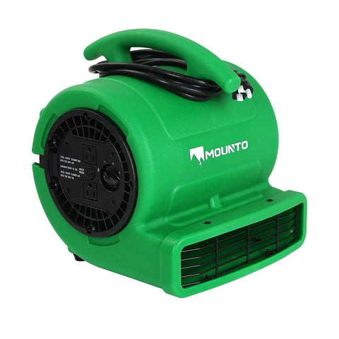 One Quarter HP Air Mover With 1000 CFM Two Speeds Drying And Cooling Fan For Carpets Floors And More Copper Motor Roto Mold Housing