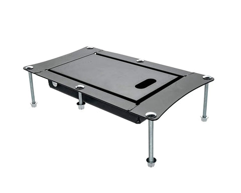 Recessed Motorcycle Wheel Chock for Trailers, Heavy Duty Powder Coated Steel Construction, Keeps Your Ride Locked In During Transit, Fits Most Tires Up to 6.25 Inches Wide, Simple Install on 16 Inch Cross Member Spacing