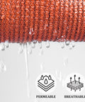 Rust Red Sun Shade Sail 20x31 Feet Rectangle Outdoor Canopy Blocks Up To 95 Percent UV Rays for Patio Backyard Porch Deck