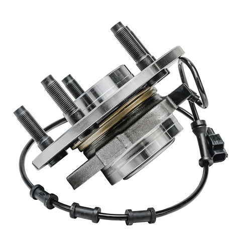 Side view of Pair Front Wheel Bearing Hubs Assembly For Dodge Ram 1500 2002-2005 With ABS 5-Lug, showing hub and ABS sensor cable.