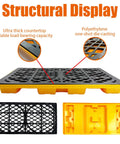 Heavy Duty Two Drum Spill Containment Platform Workhorse With 2000 Lb Capacity, polyethylene construction details, structural display