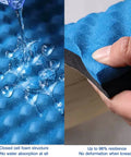 Top Shelf Peel And Stick Soundproof Foam Panels For Music Studios Thick Closed Cell Polyurethane Acoustic Treatment Rolls showing water resistance and texture close-up.