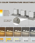 Dope Four Light Chrome Finish Crystal LED Vanity Light Over Mirror Dimmable Wall Sconce For Bathrooms 5 color temperatures