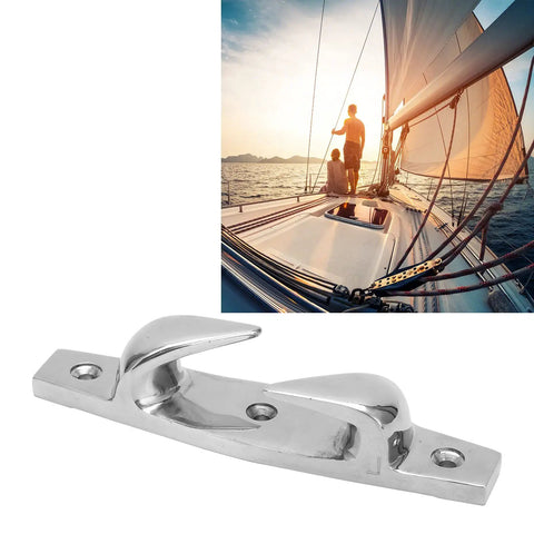 Left Straight Bow Chock Cleat Beefed Up Heavy Duty Stainless Steel Bow Chocks For Boats Mirror Polished