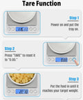 Grab-And-Go Pocket Size Digital Scale 500G 0.01G Precision With Two Trays Nine Units LCD Display Stainless Steel Platform tare function