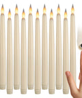 24 Pack 11 Inch LED Flameless Ivory Taper Candles With Flicker Battery Operated Long Tall Candlesticks On Off Switch
