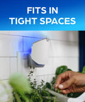 Plug And Play Flying Insect Trap Kicks Out Gnats Fruit Flies And Pesky Moths Zero Chemical Indoor Bug Catcher Houseplant Friendly in tight space.