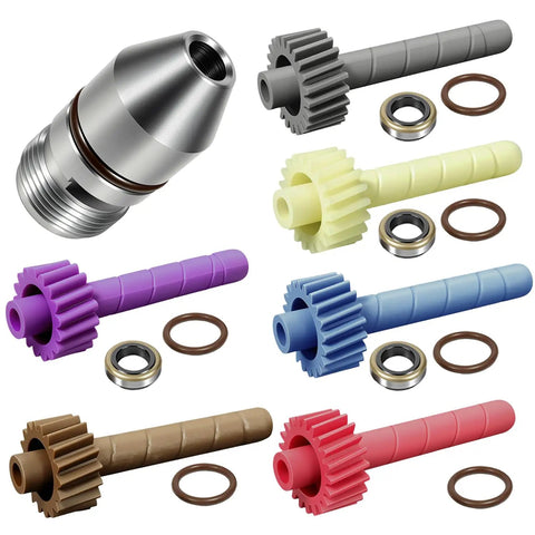 19 Tooth Speedometer Driven Gear And Seal Kit For TH350 Transmission Ready To Roll Fits Muncie T10 Saginaw 3 To 4 Speed T5 Powerglide 200 To 350 Trans Includes 18 To 22 Teeth Options For Accurate Readings And Easy Install. multi-color gears with seals
