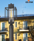 Dope Outdoor Post Light Fixture 1 Light Exterior Post Lantern With Pier Mount Base Black Finish Bubble Glass Shade