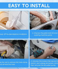 Installation steps for Upgraded Heavy Duty Washer Drain Pump Filter Assembly Direct Oem Swap For Ge Washing Machines.