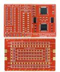Hands On Soldering Practice Kit For SMD And SMT Training Board DIY For School Projects And Electronics Hobbyists To Boost Soldering Speed Accuracy And Skill GK1023, detailed view of dual-sided PCB with components and LED indicators.