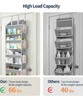 Game Changing Over The Door Organizer With Six Hella Roomy Clear Pockets For Sneakers Accessories And Daily Gear Heavy Duty Hanging Closet Rack To Declutter Any Tight Room Today, showing two hanging organizers with different capacities.