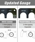 Beefy PEX Crimp Tool Kit For 1/2 Inch And 3/4 Inch Copper Ring Crimps Meets F1807 Standards Go No Go Gauge illustration