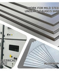 Sheet metal and aluminum panels suitable for Hydraulic Knockout Hole Punch Driver Kit With Eight Ton Power, Steel Conduit Use