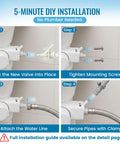 5-step installation guide for Killer Quality RV Toilet Water Valve Replacement Kit For Dometic 300 310 320 Models.