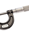 Outside Micrometer Pro Grade With Ratchet Stop And Lock Nut, Carbide Faces, 25 to 50mm Range, Vernier Metric Scale Visible