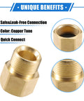 Universal Pressure Washer Connector M22x1.5 Female Adapter Brass Screw Hose Connector Quick Connect, copper tone