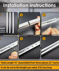 Installation instructions for Anodized Aluminum Sliding Screen Door Track 75 Inch Bottom Track Replacement For Patio Doors
