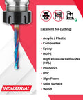 Top Tier 5 Pack CNC Router Bits With 1/4 Shank 1/8 Radius Ball Nose Profile Tough As Nails Nanocoated Milling End Mills Dual Flute Spiral Cutters For Hardwood Acrylic 3D Carving Made In Usa, cutting tool for acrylic and plastics.